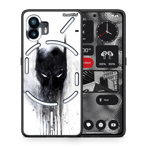 Θήκη Nothing Phone 2 Paint Bat Hero από τη Smartfits με σχέδιο στο πίσω μέρος και μαύρο περίβλημα | Nothing Phone 2 Paint Bat Hero case with colorful back and black bezels