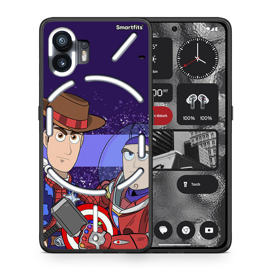 Θήκη Nothing Phone 2 Infinity Story από τη Smartfits με σχέδιο στο πίσω μέρος και μαύρο περίβλημα | Nothing Phone 2 Infinity Story case with colorful back and black bezels