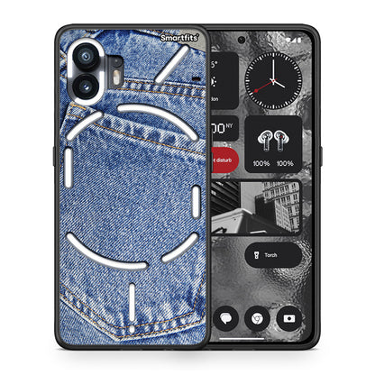 Θήκη Nothing Phone 2 Jeans Pocket από τη Smartfits με σχέδιο στο πίσω μέρος και μαύρο περίβλημα | Nothing Phone 2 Jeans Pocket case with colorful back and black bezels