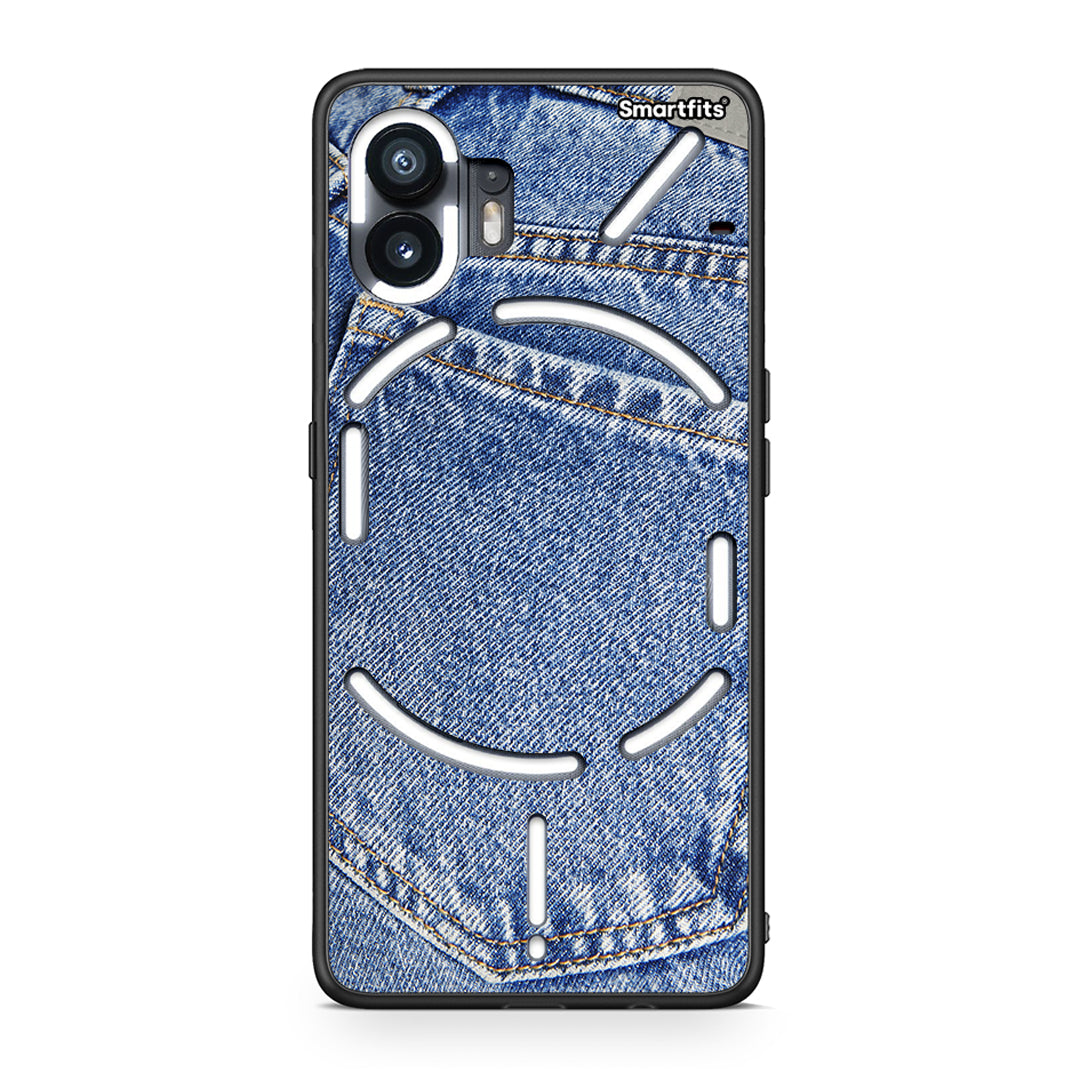 Nothing Phone 2 Jeans Pocket θήκη από τη Smartfits με σχέδιο στο πίσω μέρος και μαύρο περίβλημα | Smartphone case with colorful back and black bezels by Smartfits