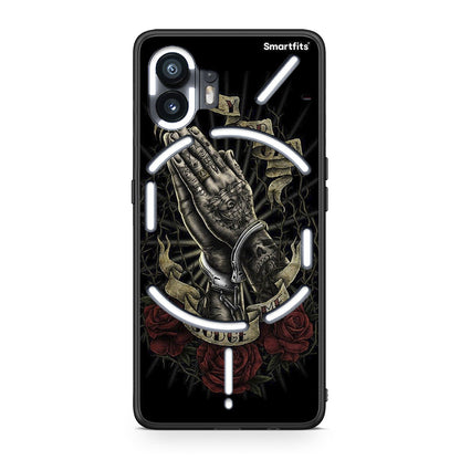 Nothing Phone 2 Judge By God θήκη από τη Smartfits με σχέδιο στο πίσω μέρος και μαύρο περίβλημα | Smartphone case with colorful back and black bezels by Smartfits