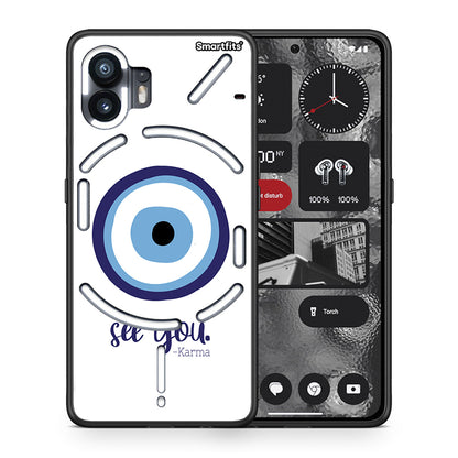 Θήκη Nothing Phone 2 Karma Says από τη Smartfits με σχέδιο στο πίσω μέρος και μαύρο περίβλημα | Nothing Phone 2 Karma Says case with colorful back and black bezels