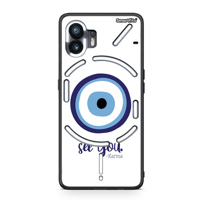 Nothing Phone 2 Karma Says θήκη από τη Smartfits με σχέδιο στο πίσω μέρος και μαύρο περίβλημα | Smartphone case with colorful back and black bezels by Smartfits