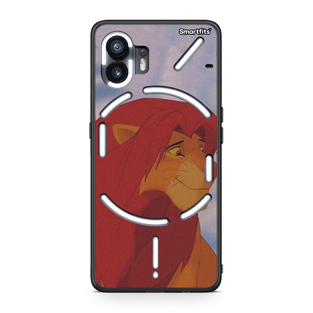Nothing Phone 2 Lion Love 1 Θήκη Αγίου Βαλεντίνου από τη Smartfits με σχέδιο στο πίσω μέρος και μαύρο περίβλημα | Smartphone case with colorful back and black bezels by Smartfits