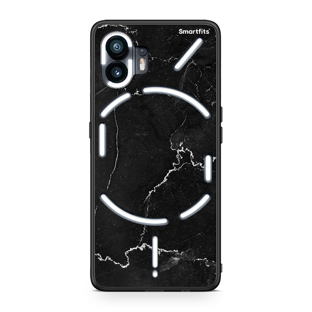 Nothing Phone 2 Marble Black θήκη από τη Smartfits με σχέδιο στο πίσω μέρος και μαύρο περίβλημα | Smartphone case with colorful back and black bezels by Smartfits