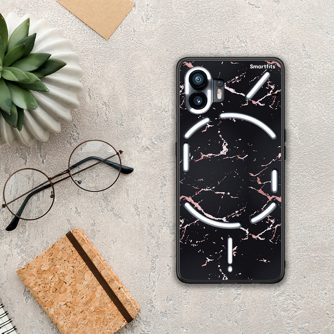 Marble Black Rosegold - Nothing Phone 2 θήκη