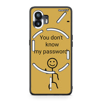 Thumbnail for Nothing Phone 2 My Password Θήκη από τη Smartfits με σχέδιο στο πίσω μέρος και μαύρο περίβλημα | Smartphone case with colorful back and black bezels by Smartfits