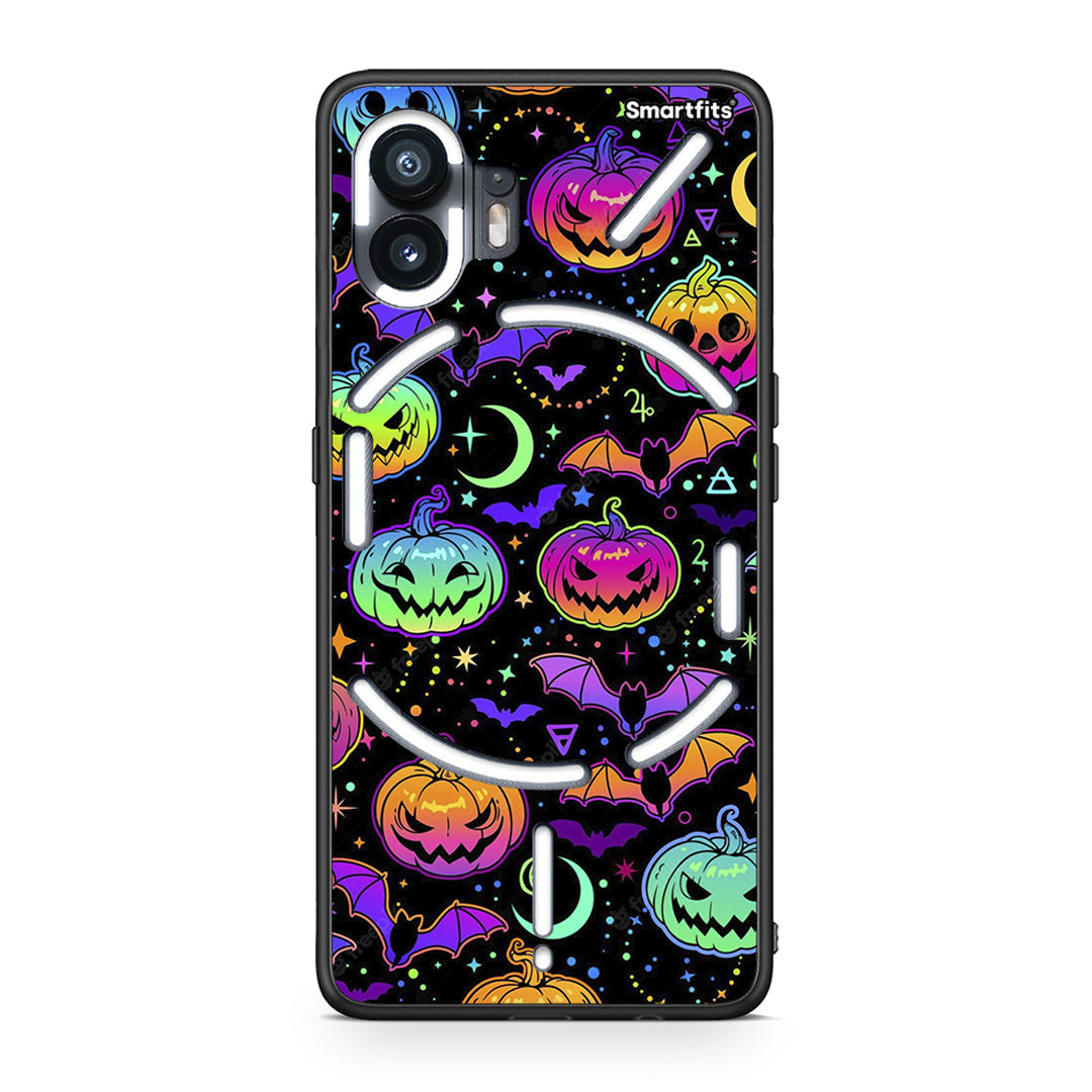 Nothing Phone 2 Neon Halloween θήκη από τη Smartfits με σχέδιο στο πίσω μέρος και μαύρο περίβλημα | Smartphone case with colorful back and black bezels by Smartfits
