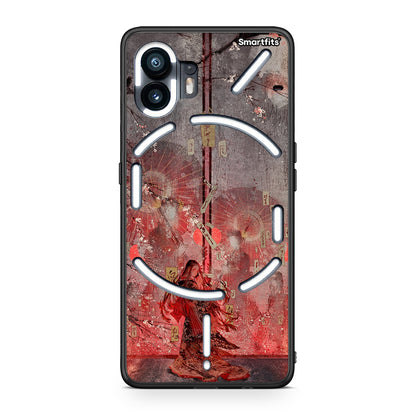 Nothing Phone 2 Nezuko Kamado θήκη από τη Smartfits με σχέδιο στο πίσω μέρος και μαύρο περίβλημα | Smartphone case with colorful back and black bezels by Smartfits