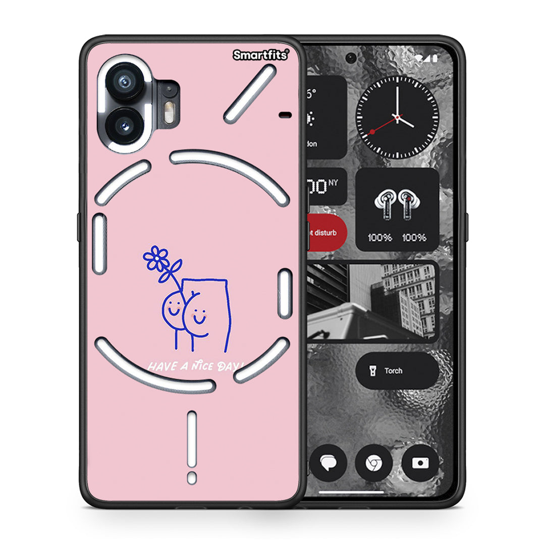 Θήκη Nothing Phone 2 Nice Day από τη Smartfits με σχέδιο στο πίσω μέρος και μαύρο περίβλημα | Nothing Phone 2 Nice Day case with colorful back and black bezels