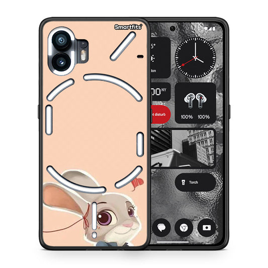 Θήκη Nothing Phone 2 Nick Wilde And Judy Hopps Love 2 από τη Smartfits με σχέδιο στο πίσω μέρος και μαύρο περίβλημα | Nothing Phone 2 Nick Wilde And Judy Hopps Love 2 case with colorful back and black bezels