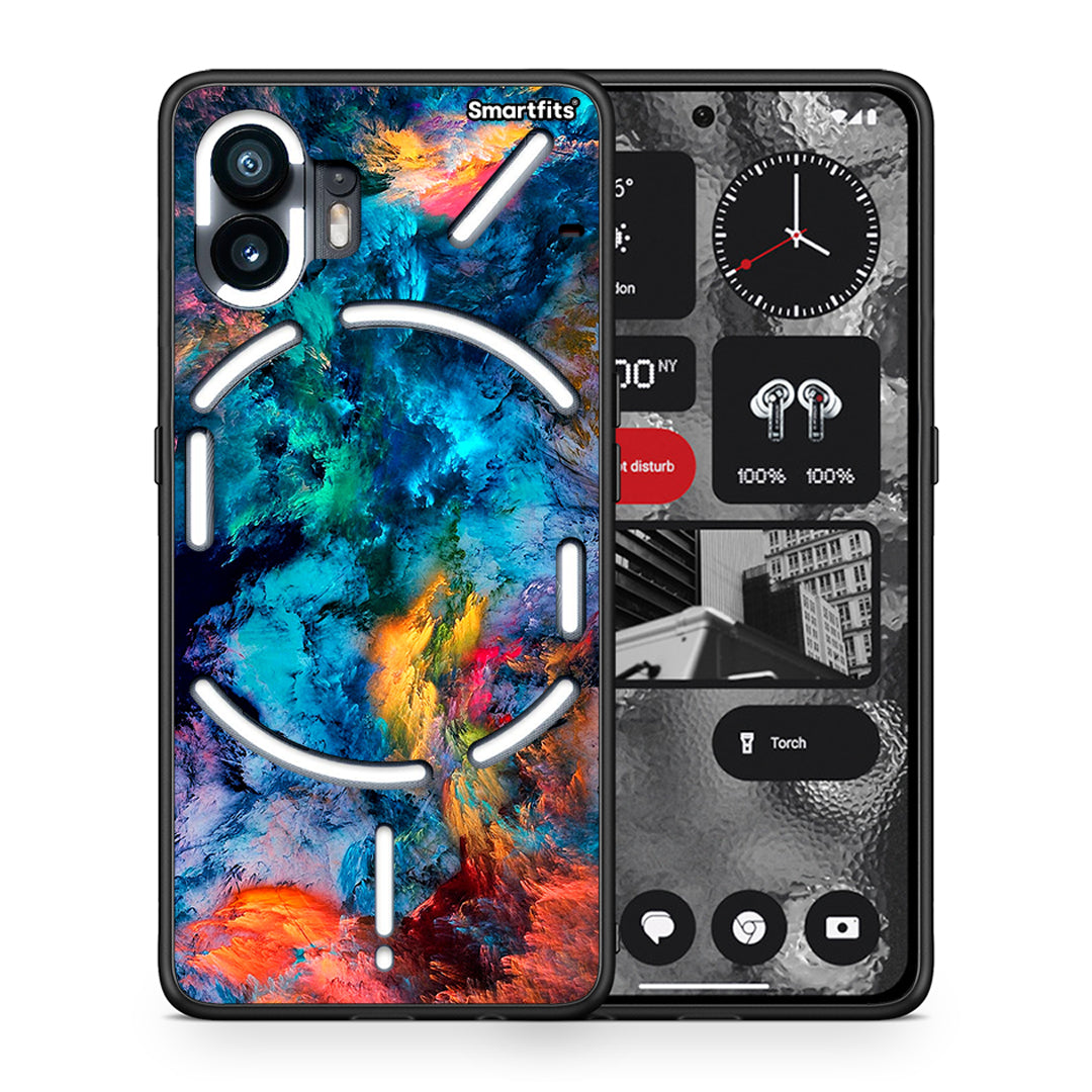 Θήκη Nothing Phone 2 Crayola Paint από τη Smartfits με σχέδιο στο πίσω μέρος και μαύρο περίβλημα | Nothing Phone 2 Crayola Paint case with colorful back and black bezels