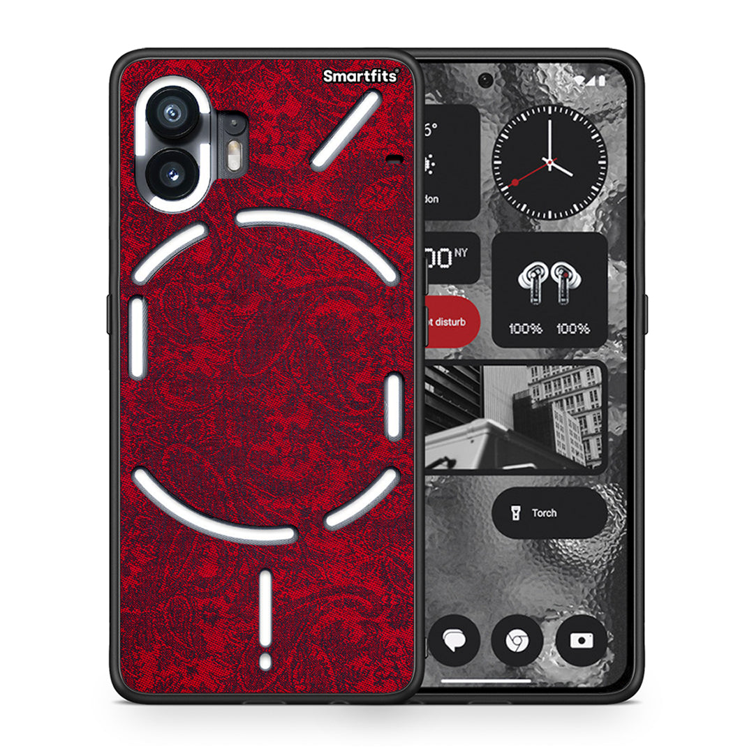 Θήκη Nothing Phone 2 Paisley Cashmere από τη Smartfits με σχέδιο στο πίσω μέρος και μαύρο περίβλημα | Nothing Phone 2 Paisley Cashmere case with colorful back and black bezels