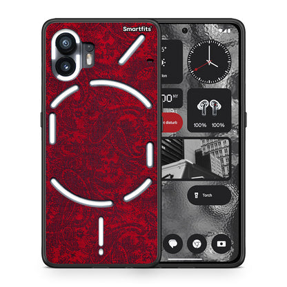 Θήκη Nothing Phone 2 Paisley Cashmere από τη Smartfits με σχέδιο στο πίσω μέρος και μαύρο περίβλημα | Nothing Phone 2 Paisley Cashmere case with colorful back and black bezels