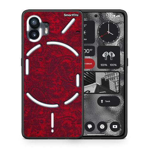 Θήκη Nothing Phone 2 Paisley Cashmere από τη Smartfits με σχέδιο στο πίσω μέρος και μαύρο περίβλημα | Nothing Phone 2 Paisley Cashmere case with colorful back and black bezels