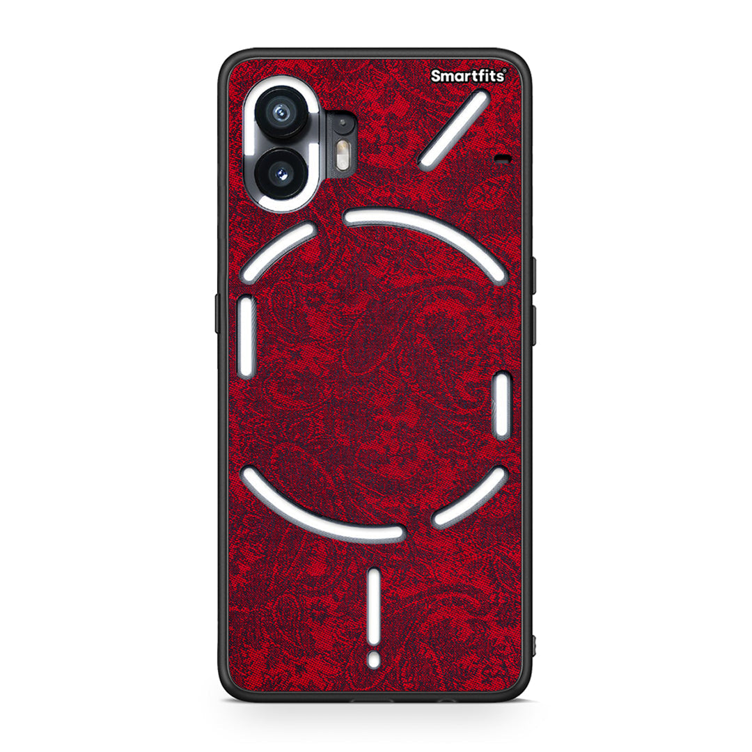 Nothing Phone 2 Paisley Cashmere θήκη από τη Smartfits με σχέδιο στο πίσω μέρος και μαύρο περίβλημα | Smartphone case with colorful back and black bezels by Smartfits