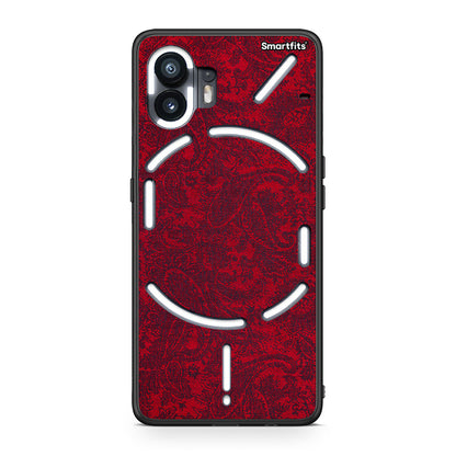 Nothing Phone 2 Paisley Cashmere θήκη από τη Smartfits με σχέδιο στο πίσω μέρος και μαύρο περίβλημα | Smartphone case with colorful back and black bezels by Smartfits