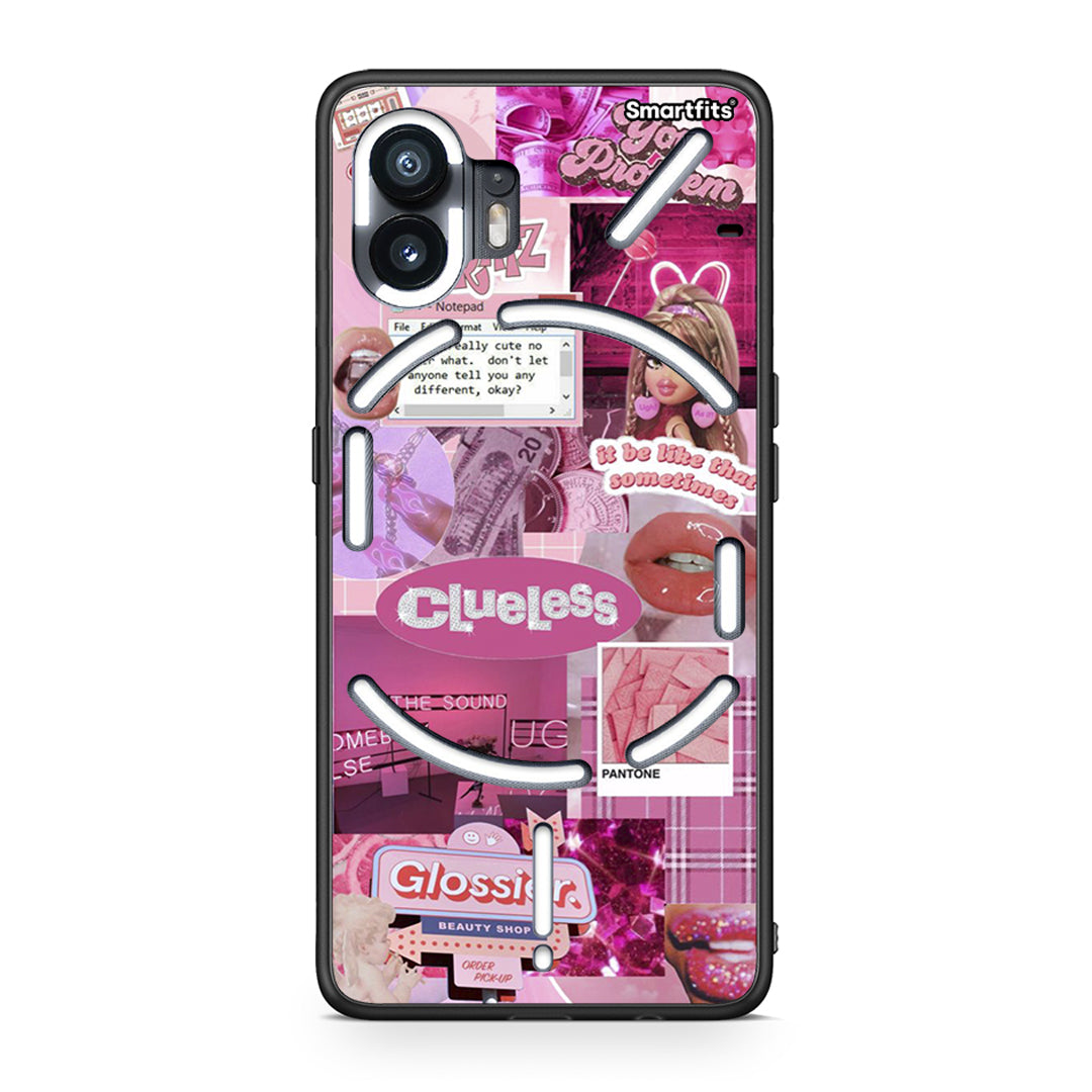 Nothing Phone 2 Pink Love Θήκη Αγίου Βαλεντίνου από τη Smartfits με σχέδιο στο πίσω μέρος και μαύρο περίβλημα | Smartphone case with colorful back and black bezels by Smartfits