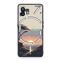 Thumbnail for Nothing Phone 2 Pixel Sunset Θήκη από τη Smartfits με σχέδιο στο πίσω μέρος και μαύρο περίβλημα | Smartphone case with colorful back and black bezels by Smartfits