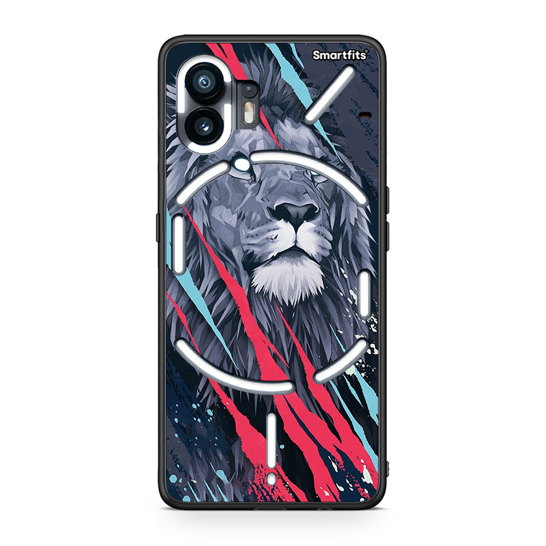 4 - Nothing Phone 2 Lion Designer PopArt case, cover, bumper