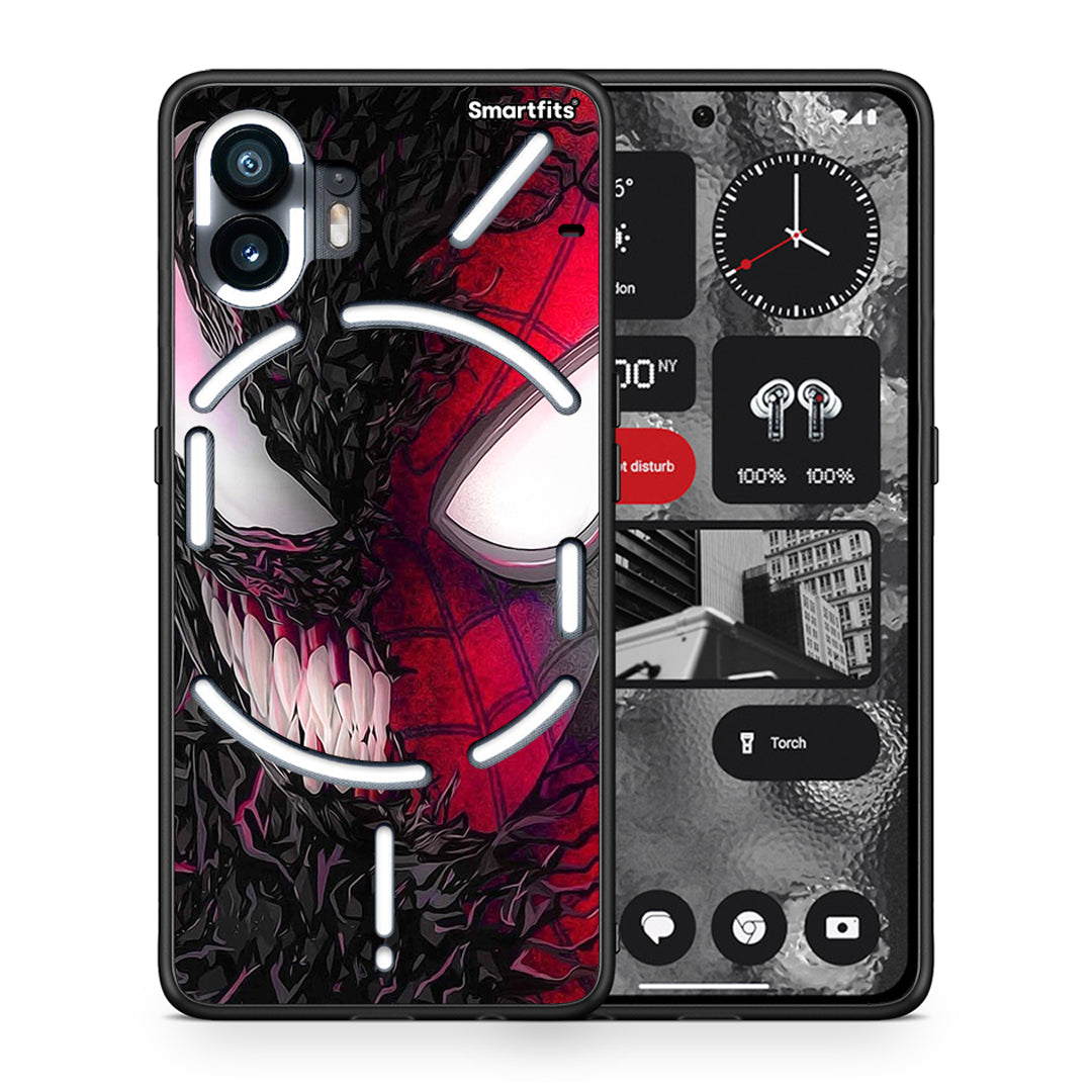 Θήκη Nothing Phone 2 SpiderVenom PopArt από τη Smartfits με σχέδιο στο πίσω μέρος και μαύρο περίβλημα | Nothing Phone 2 SpiderVenom PopArt case with colorful back and black bezels
