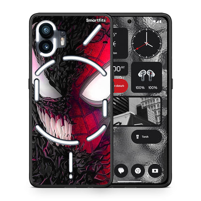 Θήκη Nothing Phone 2 SpiderVenom PopArt από τη Smartfits με σχέδιο στο πίσω μέρος και μαύρο περίβλημα | Nothing Phone 2 SpiderVenom PopArt case with colorful back and black bezels