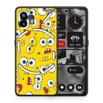 Θήκη Nothing Phone 2 Sponge PopArt από τη Smartfits με σχέδιο στο πίσω μέρος και μαύρο περίβλημα | Nothing Phone 2 Sponge PopArt case with colorful back and black bezels