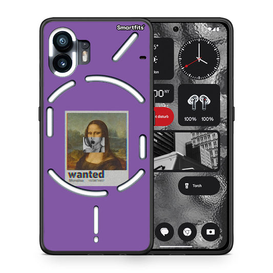 Θήκη Nothing Phone 2 Monalisa Popart από τη Smartfits με σχέδιο στο πίσω μέρος και μαύρο περίβλημα | Nothing Phone 2 Monalisa Popart case with colorful back and black bezels