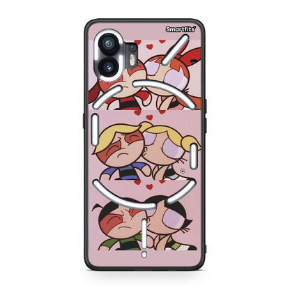Nothing Phone 2 Puff Love Θήκη Αγίου Βαλεντίνου από τη Smartfits με σχέδιο στο πίσω μέρος και μαύρο περίβλημα | Smartphone case with colorful back and black bezels by Smartfits