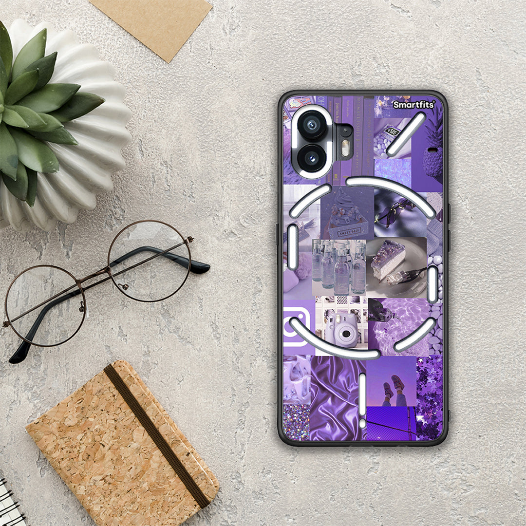 Purple Aesthetic Collage - Nothing Phone 2 θήκη