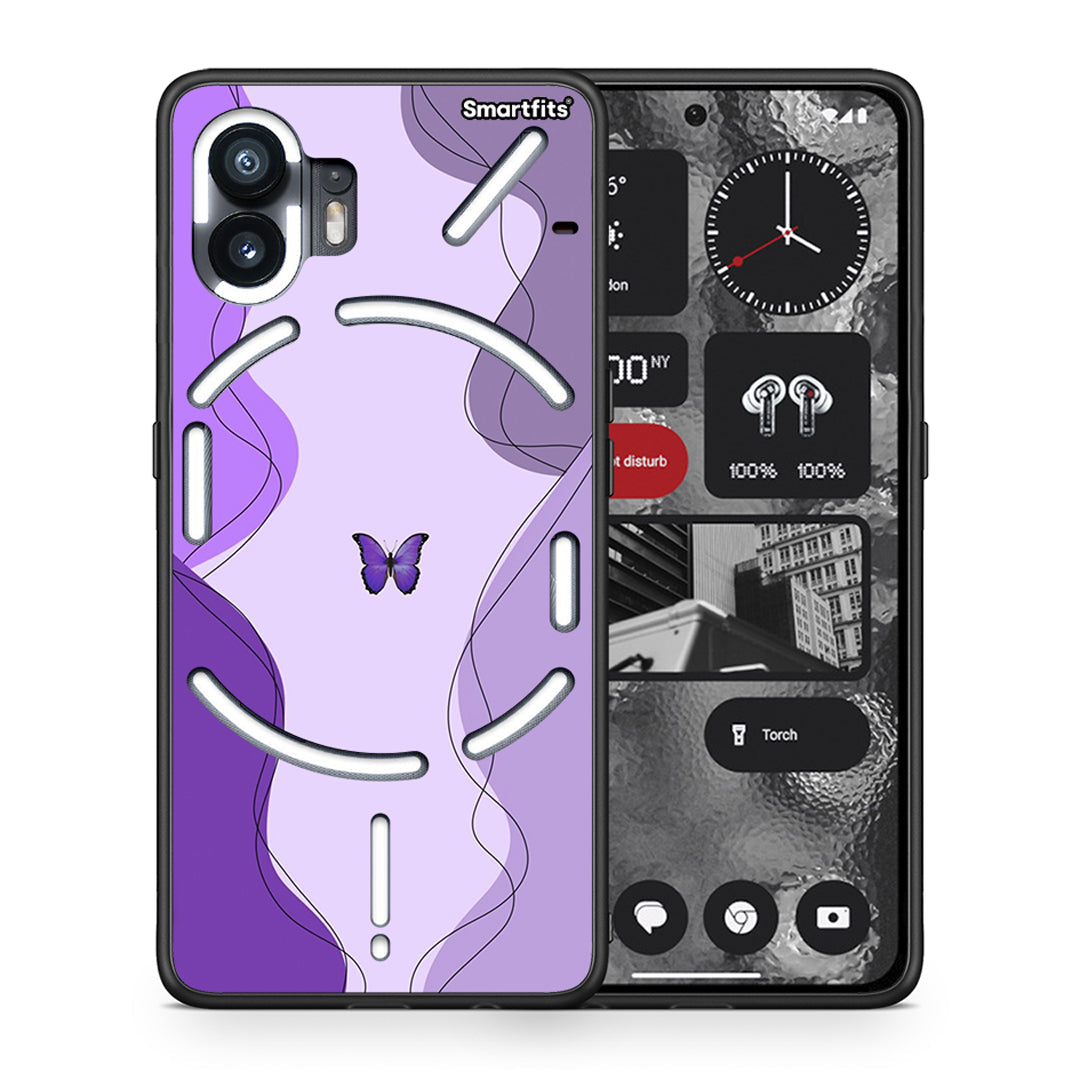 Purple Mariposa - Nothing Phone 2 θήκη