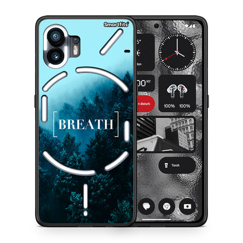 Θήκη Nothing Phone 2 Breath Quote από τη Smartfits με σχέδιο στο πίσω μέρος και μαύρο περίβλημα | Nothing Phone 2 Breath Quote case with colorful back and black bezels