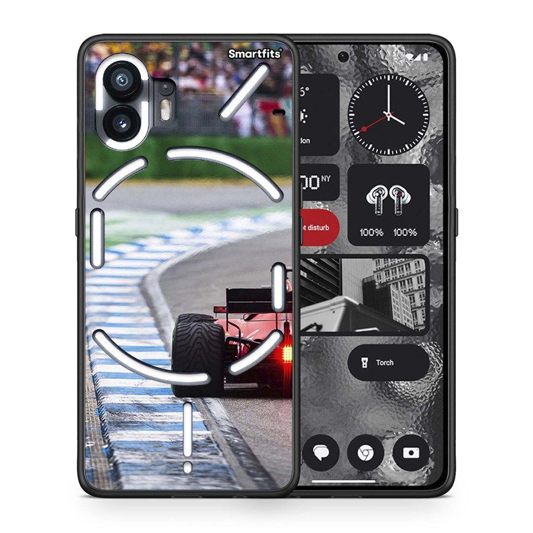 Θήκη Nothing Phone 2 Racing Vibes από τη Smartfits με σχέδιο στο πίσω μέρος και μαύρο περίβλημα | Nothing Phone 2 Racing Vibes case with colorful back and black bezels