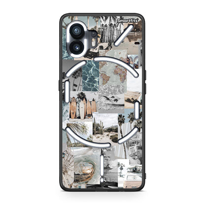 Nothing Phone 2 Retro Beach Life Θήκη από τη Smartfits με σχέδιο στο πίσω μέρος και μαύρο περίβλημα | Smartphone case with colorful back and black bezels by Smartfits