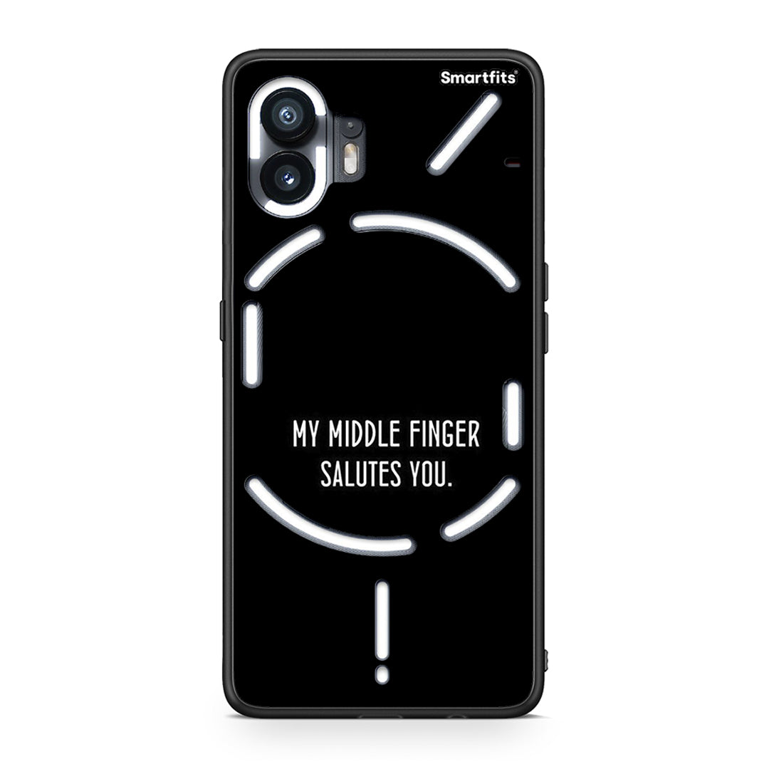 Nothing Phone 2 Salute θήκη από τη Smartfits με σχέδιο στο πίσω μέρος και μαύρο περίβλημα | Smartphone case with colorful back and black bezels by Smartfits