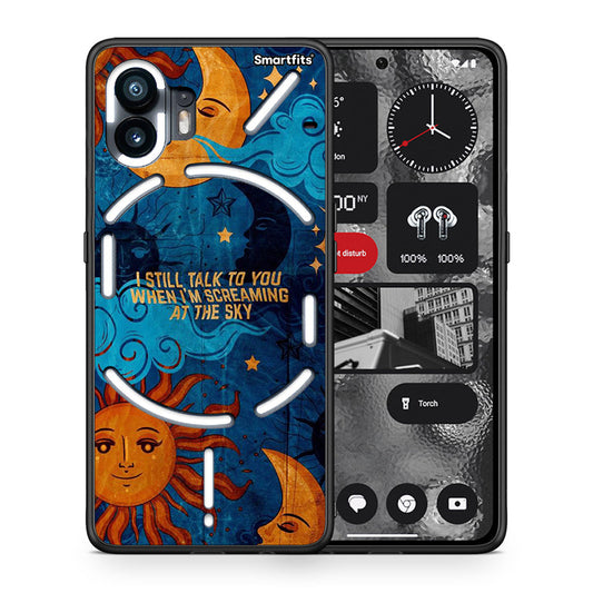 Θήκη Nothing Phone 2 Screaming Sky από τη Smartfits με σχέδιο στο πίσω μέρος και μαύρο περίβλημα | Nothing Phone 2 Screaming Sky case with colorful back and black bezels