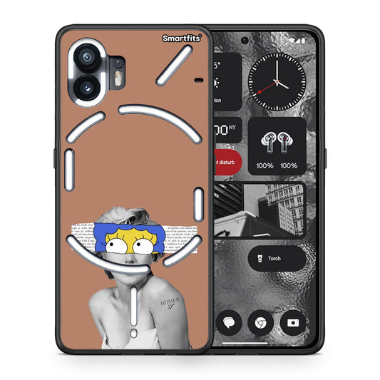 Θήκη Nothing Phone 2 Sim Merilyn από τη Smartfits με σχέδιο στο πίσω μέρος και μαύρο περίβλημα | Nothing Phone 2 Sim Merilyn case with colorful back and black bezels