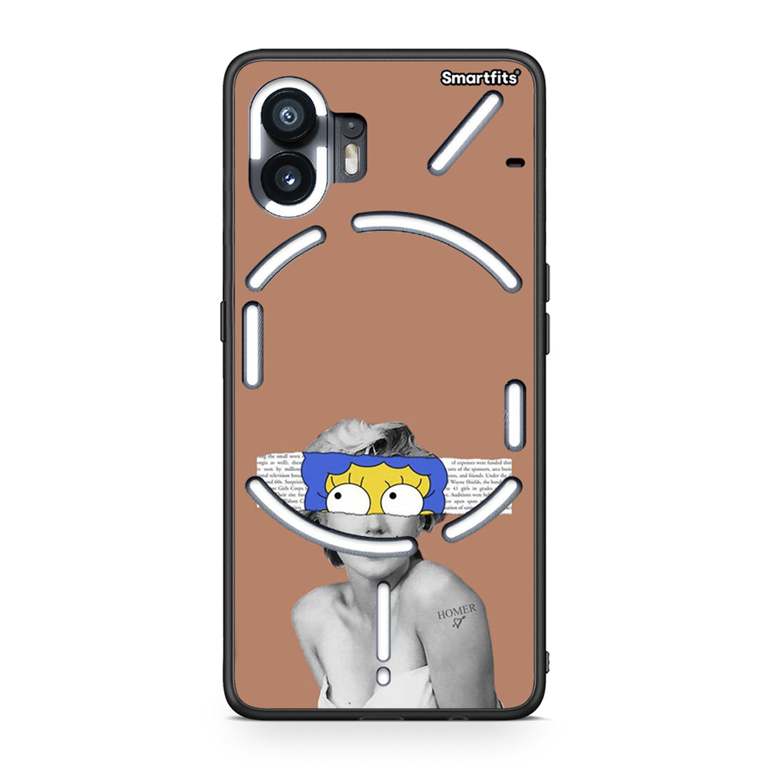 Nothing Phone 2 Sim Merilyn θήκη από τη Smartfits με σχέδιο στο πίσω μέρος και μαύρο περίβλημα | Smartphone case with colorful back and black bezels by Smartfits