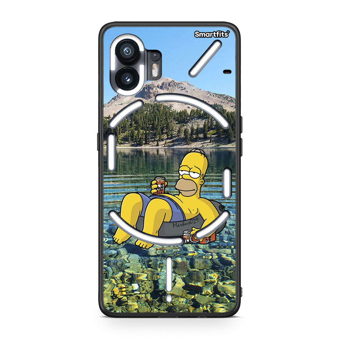 Nothing Phone 2 Summer Happiness Θήκη από τη Smartfits με σχέδιο στο πίσω μέρος και μαύρο περίβλημα | Smartphone case with colorful back and black bezels by Smartfits