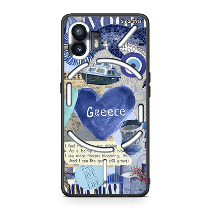 Nothing Phone 2 Summer In Greece Θήκη από τη Smartfits με σχέδιο στο πίσω μέρος και μαύρο περίβλημα | Smartphone case with colorful back and black bezels by Smartfits