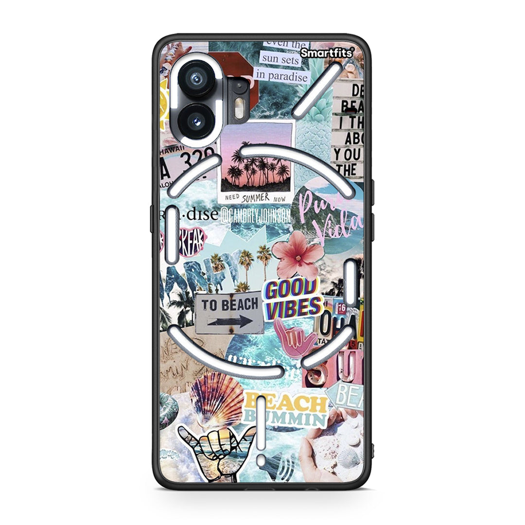 Nothing Phone 2 Summer Vibes Θήκη από τη Smartfits με σχέδιο στο πίσω μέρος και μαύρο περίβλημα | Smartphone case with colorful back and black bezels by Smartfits