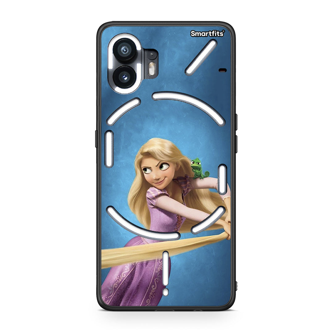 Nothing Phone 2 Tangled 2 Θήκη Αγίου Βαλεντίνου από τη Smartfits με σχέδιο στο πίσω μέρος και μαύρο περίβλημα | Smartphone case with colorful back and black bezels by Smartfits