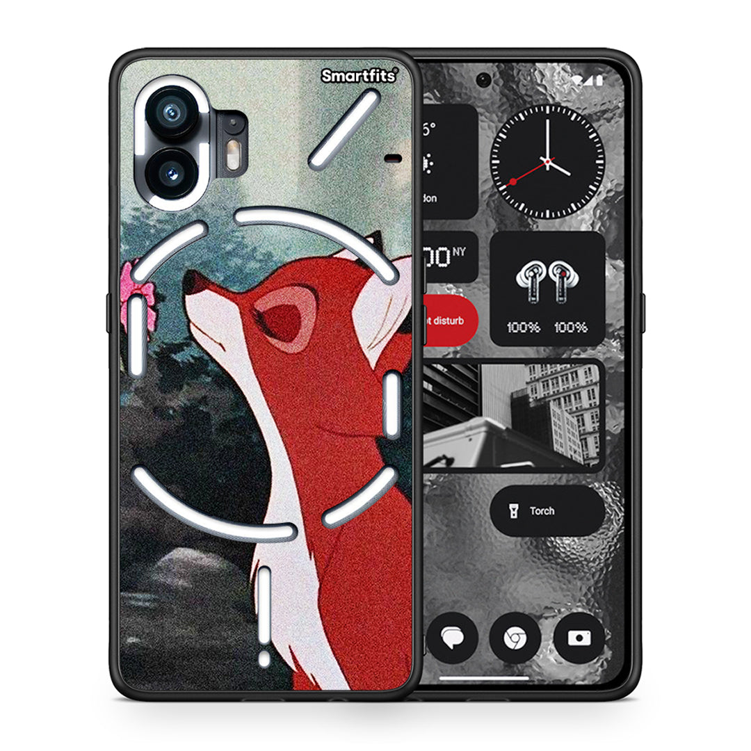 Θήκη Nothing Phone 2 Tod And Vixey Love 2 από τη Smartfits με σχέδιο στο πίσω μέρος και μαύρο περίβλημα | Nothing Phone 2 Tod And Vixey Love 2 case with colorful back and black bezels