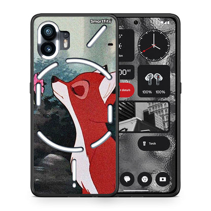 Θήκη Nothing Phone 2 Tod And Vixey Love 2 από τη Smartfits με σχέδιο στο πίσω μέρος και μαύρο περίβλημα | Nothing Phone 2 Tod And Vixey Love 2 case with colorful back and black bezels