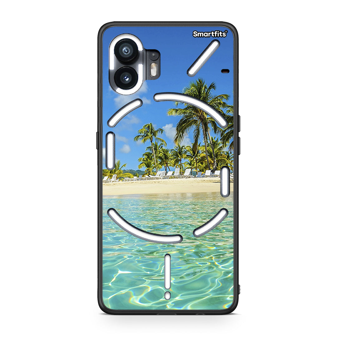 Nothing Phone 2 Tropical Vibes Θήκη από τη Smartfits με σχέδιο στο πίσω μέρος και μαύρο περίβλημα | Smartphone case with colorful back and black bezels by Smartfits