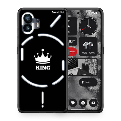Θήκη Nothing Phone 2 King Valentine από τη Smartfits με σχέδιο στο πίσω μέρος και μαύρο περίβλημα | Nothing Phone 2 King Valentine case with colorful back and black bezels