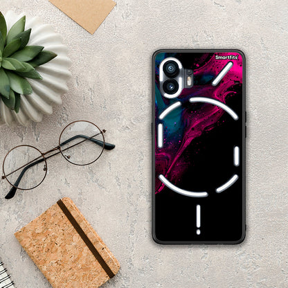 Watercolor Pink Black - Nothing Phone 2 θήκη