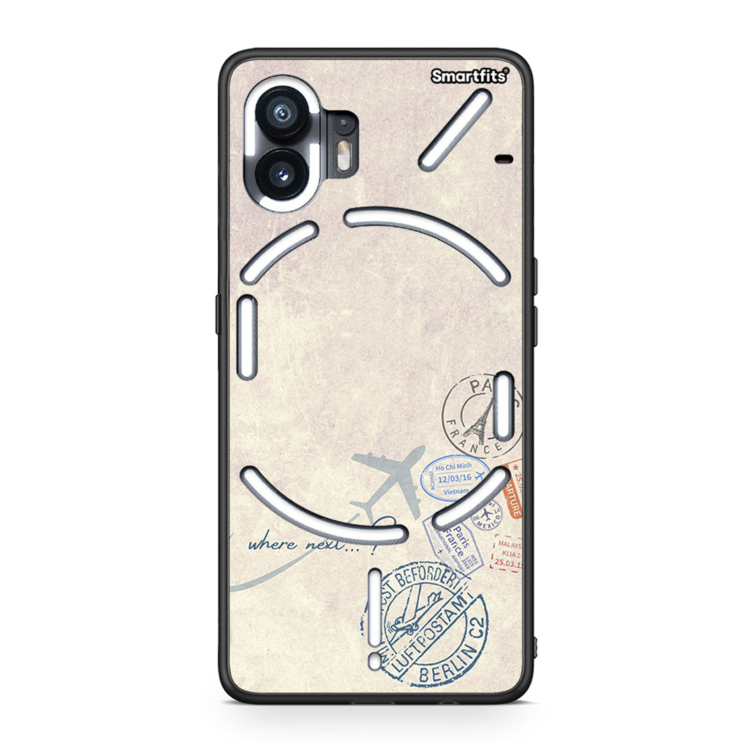 Nothing Phone 2 Where Next Θήκη από τη Smartfits με σχέδιο στο πίσω μέρος και μαύρο περίβλημα | Smartphone case with colorful back and black bezels by Smartfits