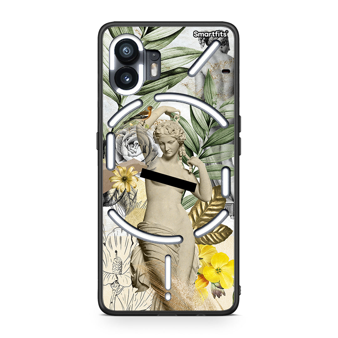 Nothing Phone 2 Woman Statue θήκη από τη Smartfits με σχέδιο στο πίσω μέρος και μαύρο περίβλημα | Smartphone case with colorful back and black bezels by Smartfits