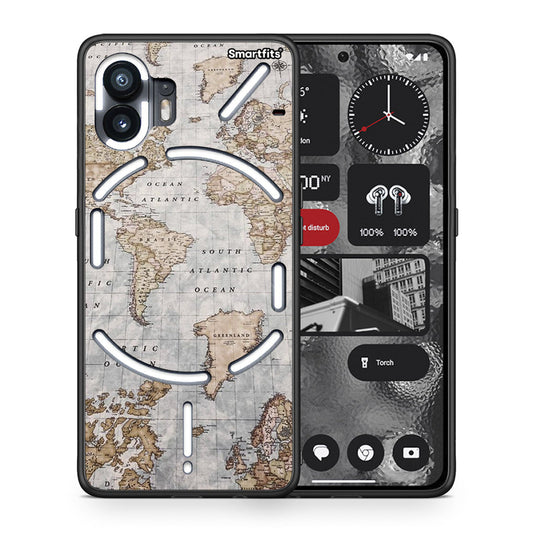 World Map - Nothing Phone 2 θήκη
